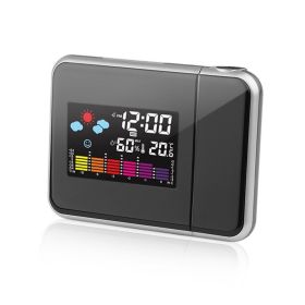 Black digital projection alarm cloc