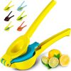 Metal 2-In-1 Lemon Lime Squeezer - Hand Juicer Lemon Squeezer - Max Extraction Manual Citrus Juicer