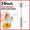 Hand Push Rotary Whisk Blender Versatile Milk Frother Mixer Stirrer Kitchen Tool