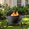 32'' Bridgeman Star and Moon IRON Burning Outdoor FIRE PIT