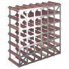 Wine Rack for 42 Bottles Brown Solid Wood Pine