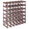 Wine Rack for 42 Bottles Brown Solid Wood Pine