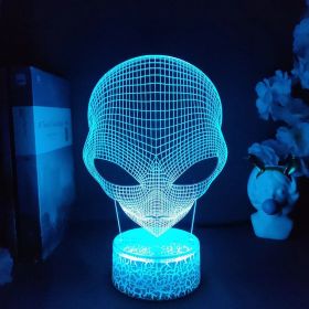 Pop-eyed Alien Shape 3D Night Light Child Cool Present For B (Option: 16Color control-Lava Lamp Base)