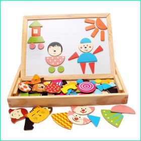 Farm Mania Animal Joypin Double-sided Drawing Board Three-dimensional Magnetic Puzzle (Option: New Joypin)