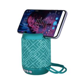 Wireless Bluetooth Speaker Portable Mini Fabric 3528 Small Speaker Phone Holder Bass (Option: Green-USB)