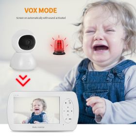 Baby Monitor Baby Monitor 4.3 Inch 1080P (Option: White-AU)