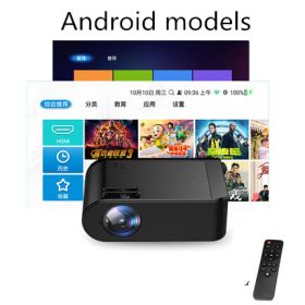 Home Office HD Mobile Wifi Wireless Projector (Option: Black-Android-US)