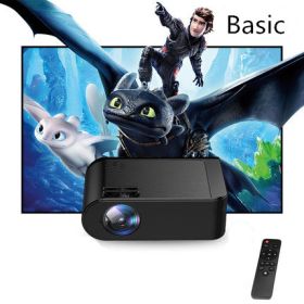 Home Office HD Mobile Wifi Wireless Projector (Option: Black-Basics-UK)