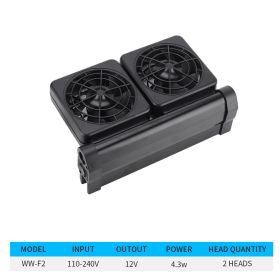 Fish Tank Cooling Fan Cooling Cooling Fan Aquarium Two-Speed Adjustment Wind Speed Grass Tank Shrimp Tank (Option: B-EU)