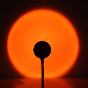 Sunset Projection Lamp Sunset Projector Night Light Wall Decoration Lighting (Option: Sunset red-5V)