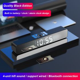 Mirror Sound Blaster Wireless Bluetooth Clock Speaker Radio Audio (Option: 2A-USB)