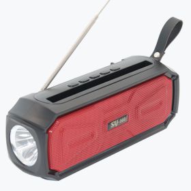 Outdoor Portable Solar Bluetooth Sound Light (Option: Red-USB)