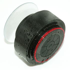 Waterproof Bluetooth Speaker Portable Speaker Mini Bathroom Speaker (Option: With radio-Red)