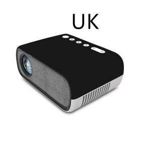 Portable Hd Mini Projector Led Mini Projector (Option: Black UK)