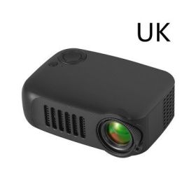 Home Support 1080P HD Projection Children's Projector (Option: Black-UK)