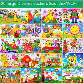 Creative Printed 3D Stickers For Children (Option: K)