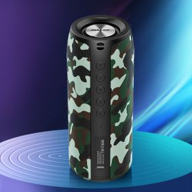 Outdoor Portable Subwoofer New Small Speaker (Option: Black-Camouflage upgrade version)