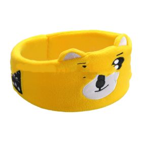 Bluetooth Headset Animal Turban Sleep (Option: Yellow Bear-USB)