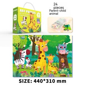 Gift Box Portable Puzzle Early Education Educational Toys (Option: 24 Animals)