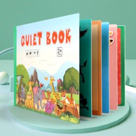 Children's Enlightenment Stickers Quiet Book Kindergarten Busy Book Handmade Material Paste Book Educational Toys (Option: Animal Cognition 5 Pages)