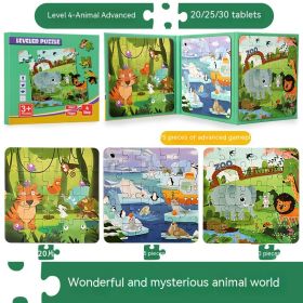 Book Folding Magnetic Advanced Puzzle Educational Toys (Option: Animal World)