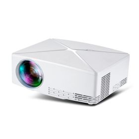 New C80 Mini Projector Mini Home 720p (Option: White-AU)