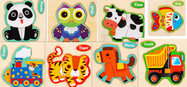 Three-dimensional Cartoon Pattern Puzzle Toy (Option: SetB)