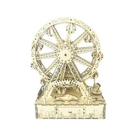 Dynamic Mechanical Wooden Three-dimensional Puzzle Hand-assembled Educational Toys Creative Ornaments (Option: Rotating Ferris Wheel)