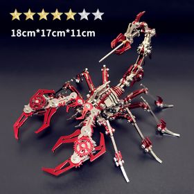 Steel Scorpion King Color 3D Puzzle Model Metal Toy (Option: Red Scorpion Diy)