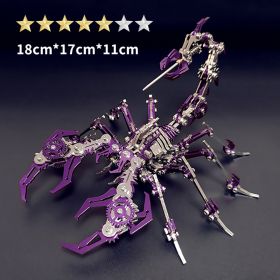 Steel Scorpion King Color 3D Puzzle Model Metal Toy (Option: Purple Scorpion Diy)