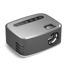 New T20 Mini Projector Home High-definition Portable Projection (Option: Silver BlackMultimedia Editio-EU)