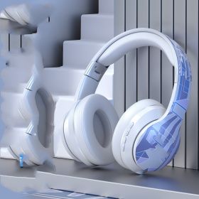 Wireless Bluetooth Headphone Head-mounted E-sports (Color: Blue)