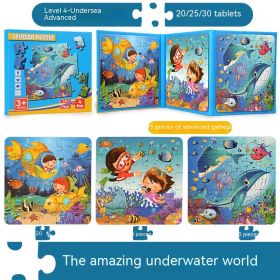 Book Folding Magnetic Advanced Puzzle Educational Toys (Option: Underwater World)