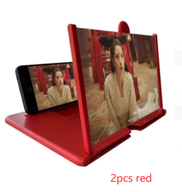 Acrylic Lens Mobile Phone Amplifier 3D Screen Hd Amplifier (Option: 2pcs red-All models)