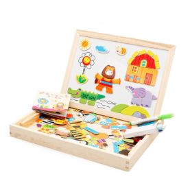 Farm Mania Animal Joypin Double-sided Drawing Board Three-dimensional Magnetic Puzzle (Option: Forest Park Joypin)