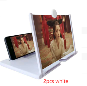 Acrylic Lens Mobile Phone Amplifier 3D Screen Hd Amplifier (Option: 2pcs white-All models)