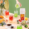 Portable Wireless Blender With The Straw; USB Travel Juice Cup Baby Food Mixing Juicer Machince With Updated 8 Blades 3000mAh Rechargeable Battery