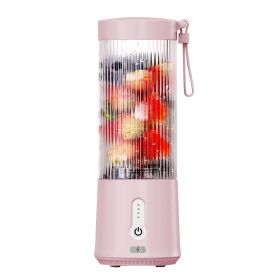 15.2OZ Portable Fruit Blender with 6 Blades Rechargeable Juice Cup for Shakes Smoothies Juice Personal Mini Fruit Mixer for Outdoor Gym Office (Color: Hotpink)