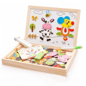 Farm Mania Animal Joypin Double-sided Drawing Board Three-dimensional Magnetic Puzzle (Option: Zodiac Sign)