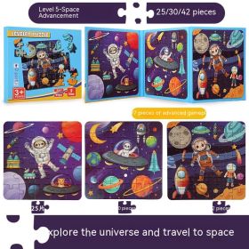 Book Folding Magnetic Advanced Puzzle Educational Toys (Option: Space)