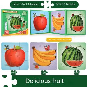 Book Folding Magnetic Advanced Puzzle Educational Toys (Option: Fruit)