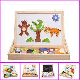 Farm Mania Animal Joypin Double-sided Drawing Board Three-dimensional Magnetic Puzzle (Option: Animal Joypin)