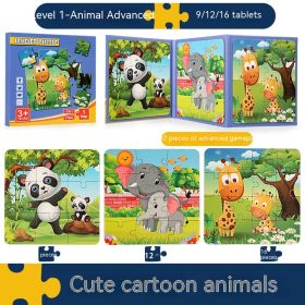 Book Folding Magnetic Advanced Puzzle Educational Toys (Option: Animal)