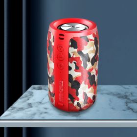 Outdoor Portable Subwoofer New Small Speaker (Option: Red-Camouflage)