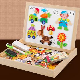 MWZ Magnetic Joypin Animal Zodiac Double-sided Drawing Board Children Educational Jigsaw Puzzle Manufacturer (Option: Farm Mania)