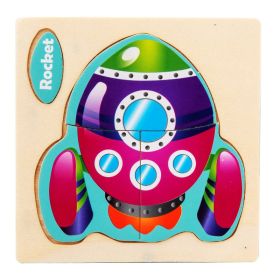 Three-dimensional Cartoon Pattern Puzzle Toy (Option: Rocket)