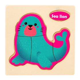 Three-dimensional Cartoon Pattern Puzzle Toy (Option: Sea Lion)