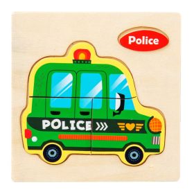 Three-dimensional Cartoon Pattern Puzzle Toy (Option: Police Car)