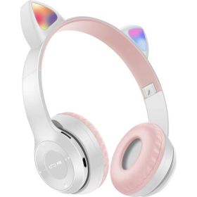 P47m Cat Ear Headset Bluetooth Headset (Color: Grey)