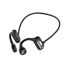 Halter Bluetooth Sports Running Hanging On Back Of Ear Sports Headset (Color: Black)